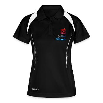 Cadeau du 55e anniversaire Millésime juin 1971 - Polo respirant Femme - noir/blanc - Devant