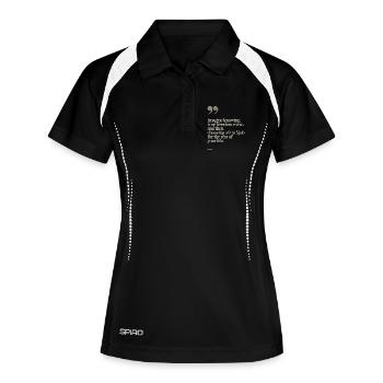 La vraie liberté existe de 9h à 17h Des entrepreneurs libres - Polo respirant Femme - noir/blanc - Devant