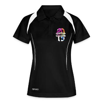 ÉDITION LIMITÉE 2015 11 ANS 11E ANNIVERSAIRE - Polo respirant Femme - noir/blanc - Devant