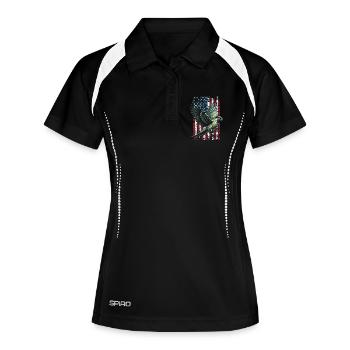 Nanday Conure US Nandays Parakeet - Women's Polo breathable - black/white - Front