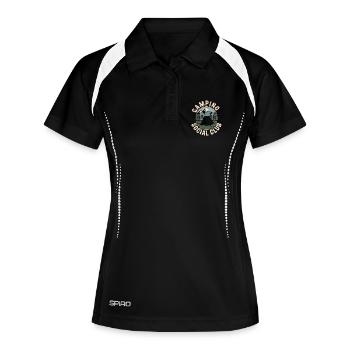 Camping Social Club – Adventure & Nature - Women's Polo breathable - black/white - Front