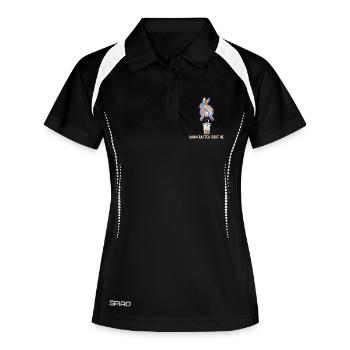 Bubble Tea Boba Drôle de Lapin mignon - Polo respirant Femme - noir/blanc - Devant