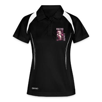 Peu importe. Faites avec. | Déclaration du grunge - Polo respirant Femme - noir/blanc - Devant