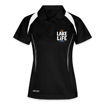 Insigne du Lever du Soleil Lake Life - Polo respirant Femme - noir/blanc - Devant
