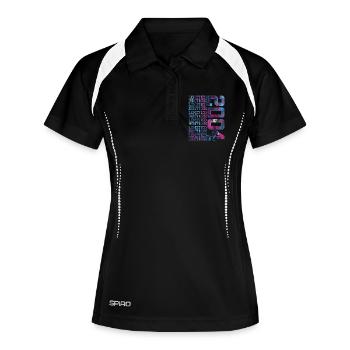 COOL 22 ANS, ÉDITION LIMITÉE 2004 22E ANNIVERSAIRE - Polo respirant Femme - noir/blanc - Devant