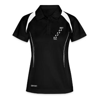 Baby 2027 Footprints en cours de chargement - Polo respirant Femme - noir/blanc - Devant