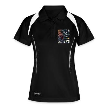 WELTRAUM 10 JAHRE 2016 ASTRONAUT 10. GEBURTSTAG - Frauen Polo atmungsaktiv - Schwarz/Weiß - Vorne