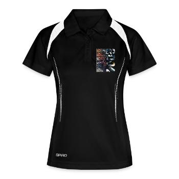 WELTRAUM 22 JAHRE 2004 ASTRONAUT 22. GEBURTSTAG - Frauen Polo atmungsaktiv - Schwarz/Weiß - Vorne