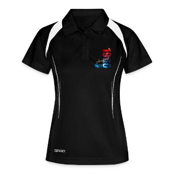 66. Geburtstag Geschenk Original August 1960 - Frauen Polo atmungsaktiv - Schwarz/Weiß - Vorne