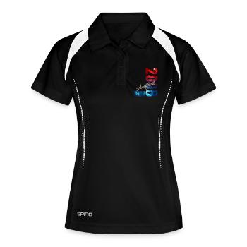 18. Geburtstag Geschenk Original August 2008 - Frauen Polo atmungsaktiv - Schwarz/Weiß - Vorne