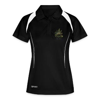Faire une randonnée - Polo respirant Femme - noir/blanc - Devant