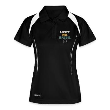 Lost No Exploring Hiking - Women's Polo breathable - black/white - Front