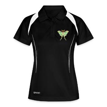 Luna Moth Celestial Illustration Actias luna - Women's Polo breathable - black/white - Front
