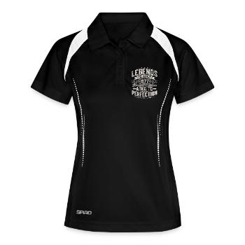 Cadeau d’anniversaire vintage vintage rétro 1977 - Polo respirant Femme - noir/blanc - Devant
