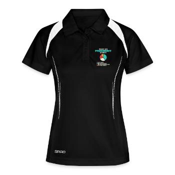 Pflegekraft Bestandteile - Frauen Polo atmungsaktiv - Schwarz/Weiß - Vorne