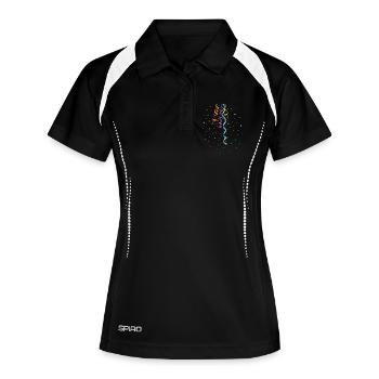 Carnival Streamers Confetti New Year's Eve Carnival - Women's Polo breathable - black/white - Front