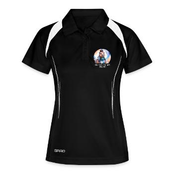 Toujours fatigué. Toujours doux. Toujours maman. Nouveau design de maman - Polo respirant Femme - noir/blanc - Devant