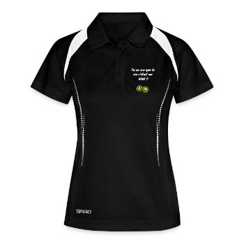 Dachten Sie, das Leben sei ein Kiwi? - Frauen Polo atmungsaktiv - Schwarz/Weiß - Vorne