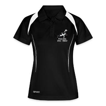 Propriétaire de Boston Terrier Bostie fatigué - Polo respirant Femme - noir/blanc - Devant