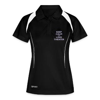Keep Calm & Love Theater - Polo respirant Femme - noir/blanc - Devant