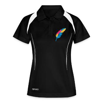 A colorful feather - Women's Polo breathable - black/white - Front