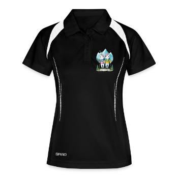 Wanderer Unicorns - Women's Polo breathable - black/white - Front
