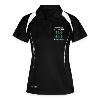 Cannabis Six Pack - Polo respirant Femme - noir/blanc - Devant