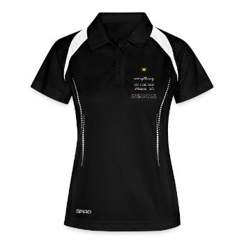 Everything Is Fine When There Is Sunshine - Women's Polo breathable - black/white - Front