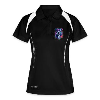 American Staffordshire Terrier - Women's Polo breathable - black/white - Front
