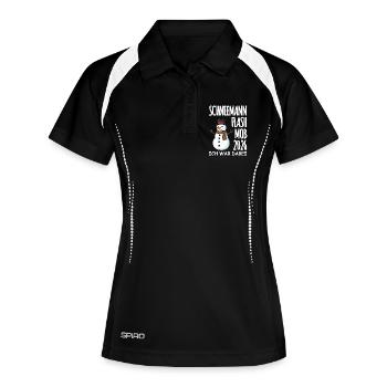 Snowman flash mob - Women's Polo breathable - black/white - Front
