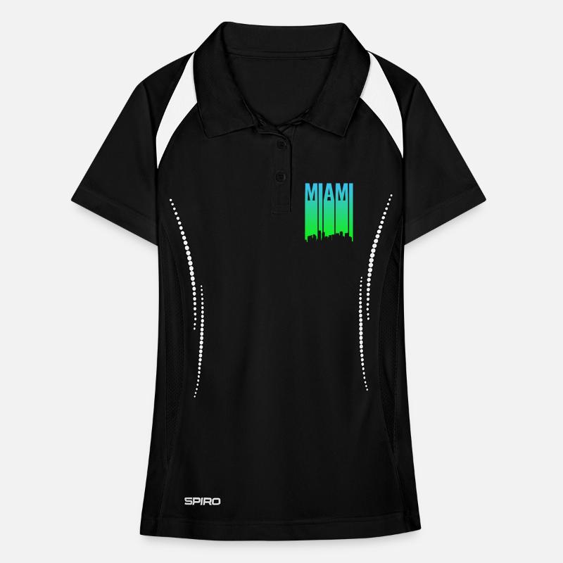 Miami Skyline Gradient Women's Polo breathable