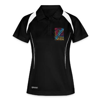 T-shirt Sicilia T-shirt nuage de mots Aci Catena - Polo respirant Femme - noir/blanc - Devant
