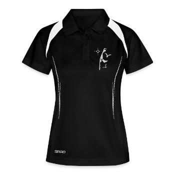 Sylt meine Insel - Frauen Polo atmungsaktiv - Schwarz/Weiß - Vorne
