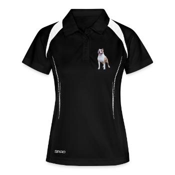 Terrier américain du Staffordshire - Polo respirant Femme - noir/blanc - Devant