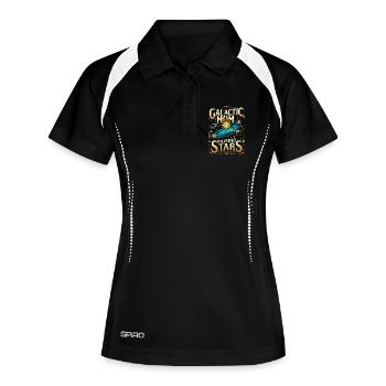 Galactic Mom Raising Stars - Women's Polo breathable - black/white - Front