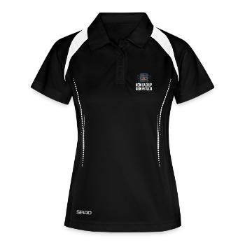 Kein Backup Kein Mitleid No Backup No Mercy - Frauen Polo atmungsaktiv - Schwarz/Weiß - Vorne