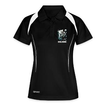 Bouldering Astronaut Spaceman Gift - Women's Polo breathable - black/white - Front