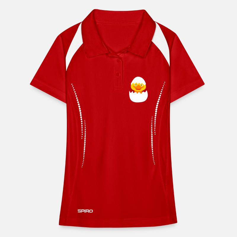 Chick Cute Easter Cute Kids Egg Easter Egg Yellow Women's Polo breathable