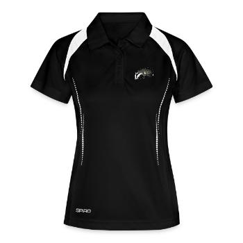 Dachs - Frauen Polo atmungsaktiv - Schwarz/Weiß - Vorne