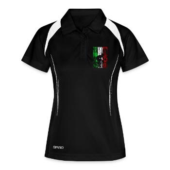 Bicycletta italia - Fahrrad fahren Italien Cyclist - Polo respirant Femme - noir/blanc - Devant