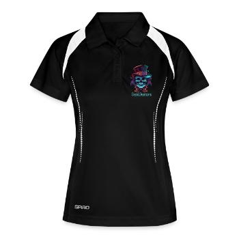 Gentleman Skull Top Hat Graphic - Women's Polo breathable - black/white - Front