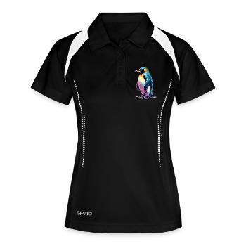 Pingouin - Polo respirant Femme - noir/blanc - Devant