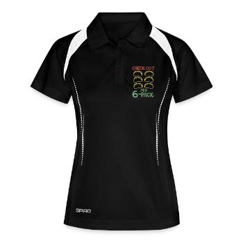 Taco Cinco de Mayo mexikanisch - Frauen Polo atmungsaktiv - Schwarz/Weiß - Vorne