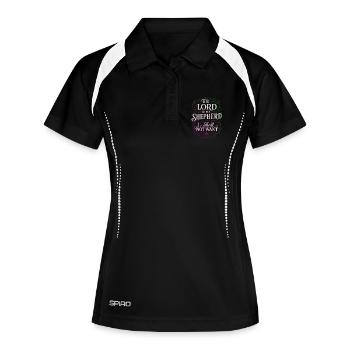 Le Seigneur est mon Berger Psaume 23 - Polo respirant Femme - noir/blanc - Devant
