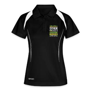 Garten- Und Pflanzenliebhaber Geschenke - Frauen Polo atmungsaktiv - Schwarz/Weiß - Vorne