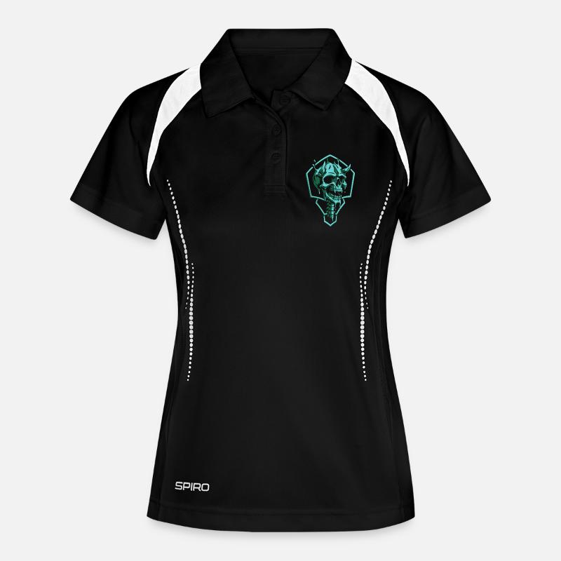 Torn Emerald Skull - Women's Polo breathable - black/white
