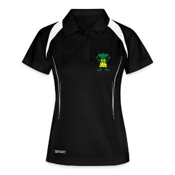Cuire grenouille - Polo respirant Femme - noir/blanc - Devant