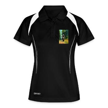 Motocross Riding - Women's Polo breathable - black/white - Front