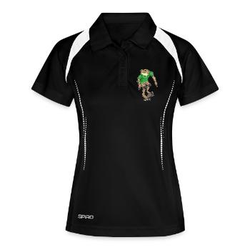 Frog Skater Skateboard - Women's Polo breathable - black/white - Front