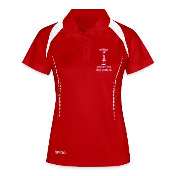Meilleure employée maçonne du mois Maçonnerie - Polo respirant Femme - rouge/blanc - Devant